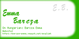 emma barcza business card